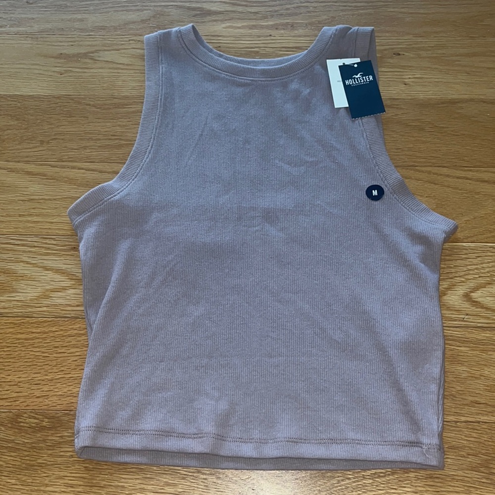 NEW! Mauve-purple Hollister Crop Tank; SZ Medium